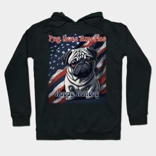 Pug 4th of July Hoodie